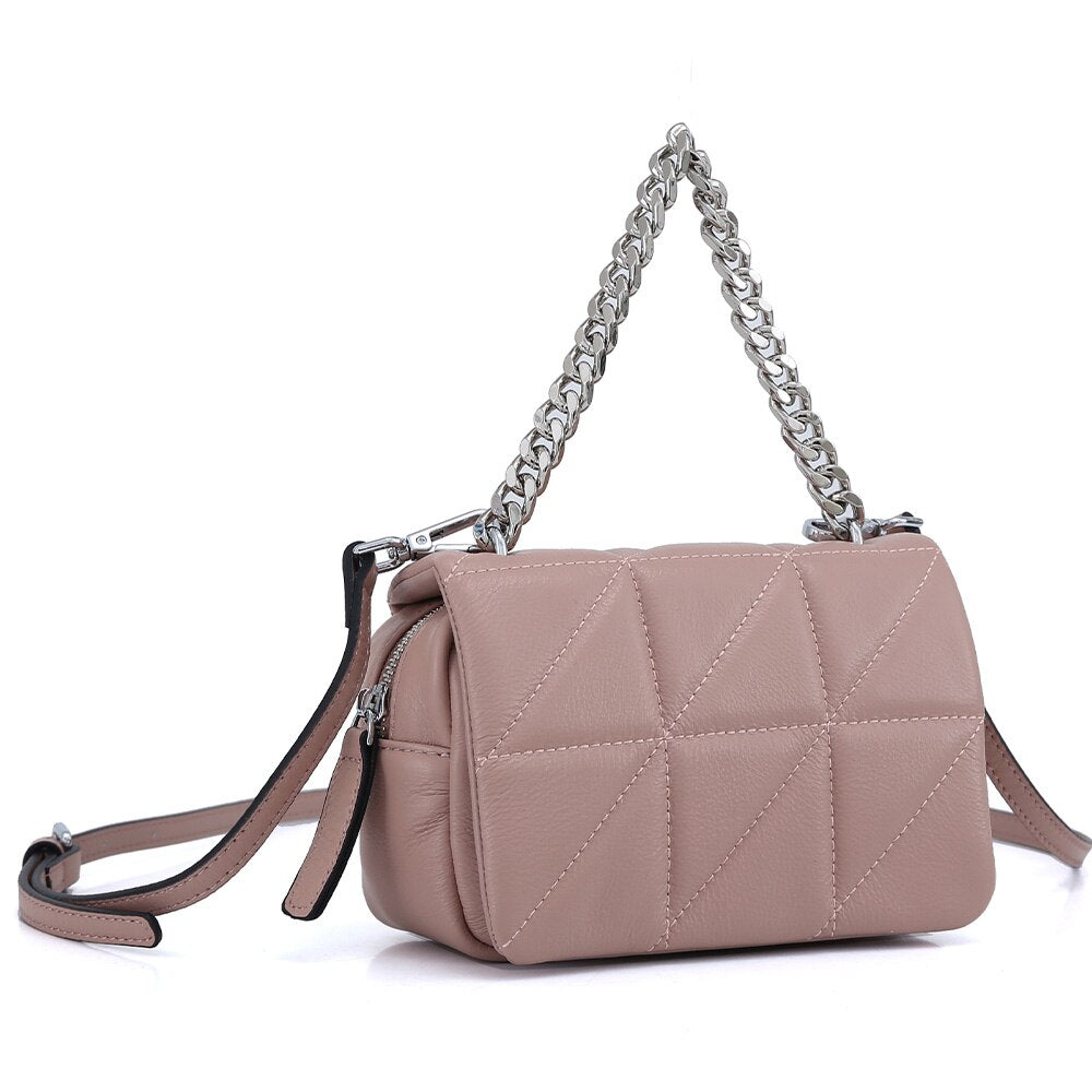 Fashion Women Chain Small Cross-body Bag Soft Leather Shoulder Bag