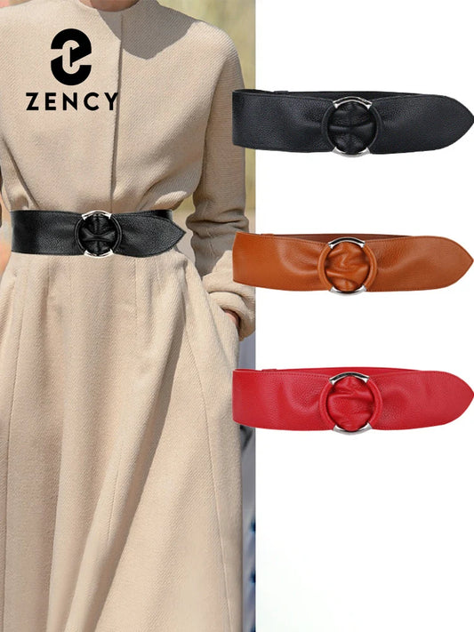 Fashion Genuine Leather Waist Seal Ladies Top Layer Cowhide Belt Versatile