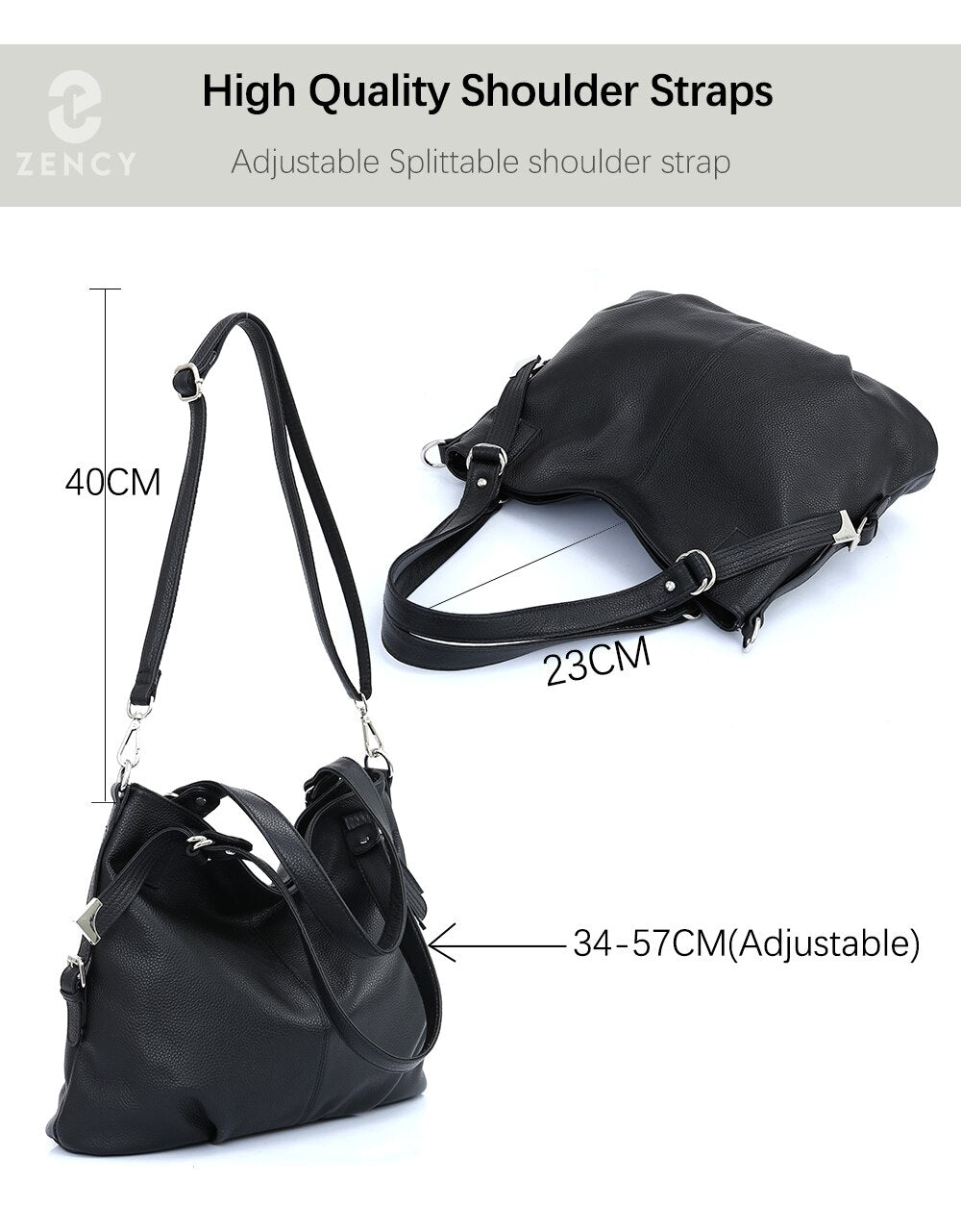 Zency Soft Genuine Leather Bags Women Simple Classic Shoulder Bag Large Commute Soft Taro Pink Hobo Handbag Female Luxury Bag