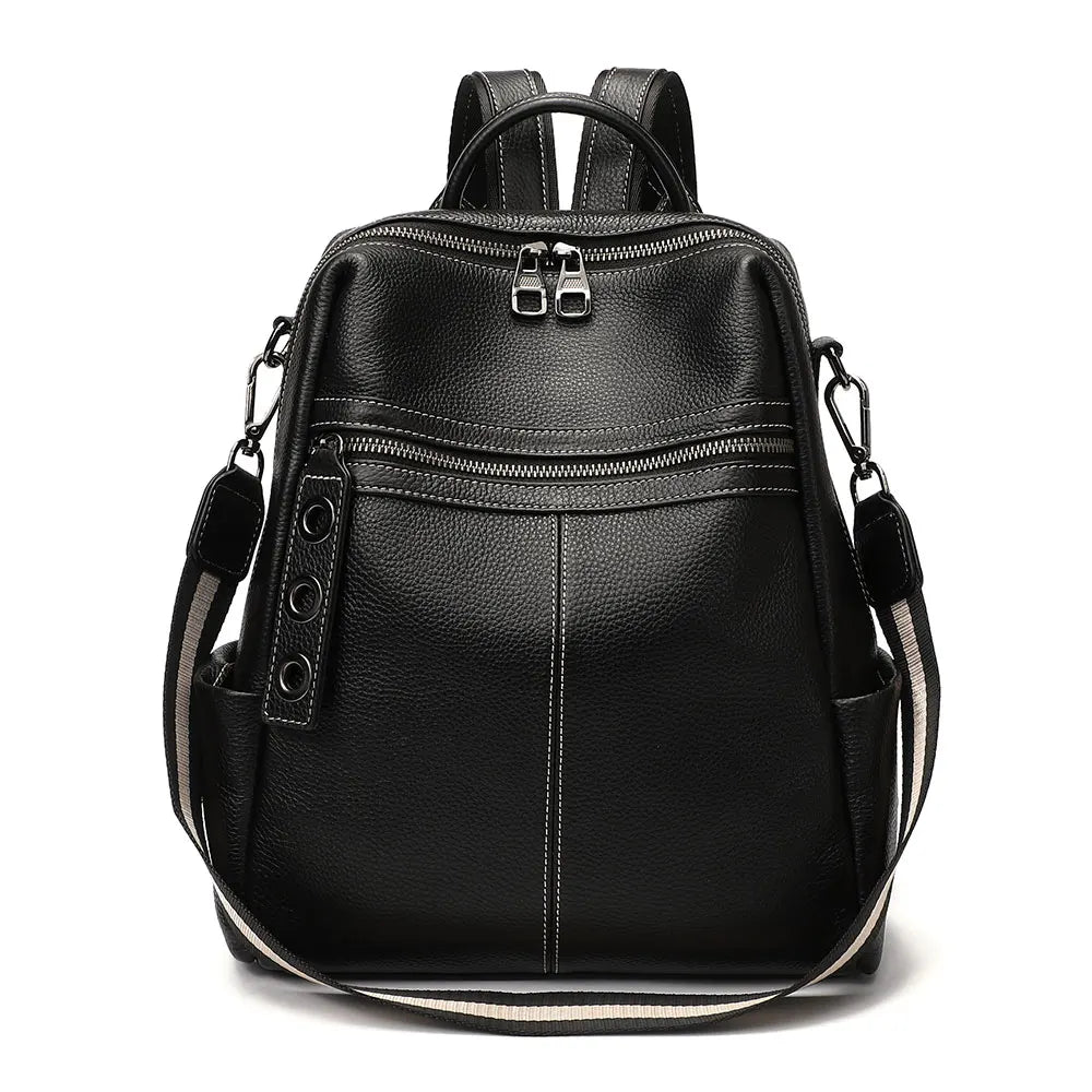 Zency 100% Genuine Leather Backpack For Women