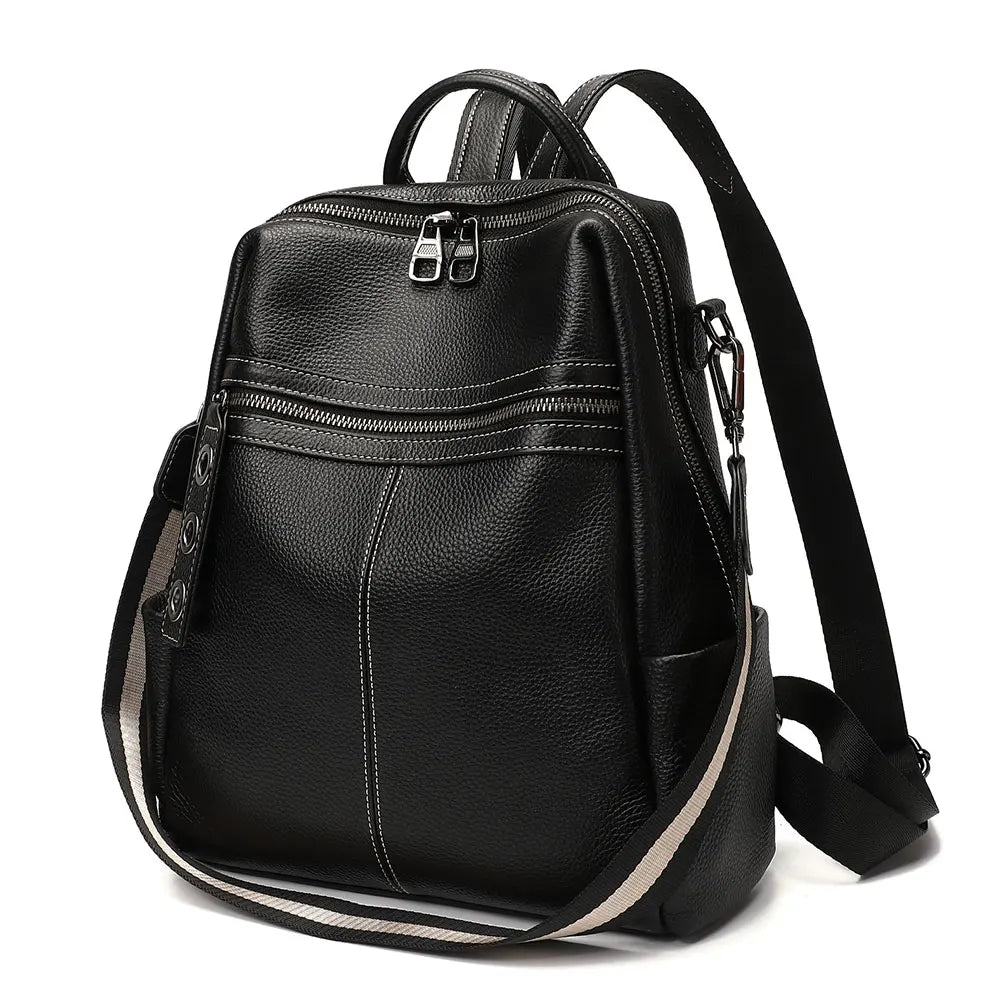Zency 100% Genuine Leather Backpack For Women
