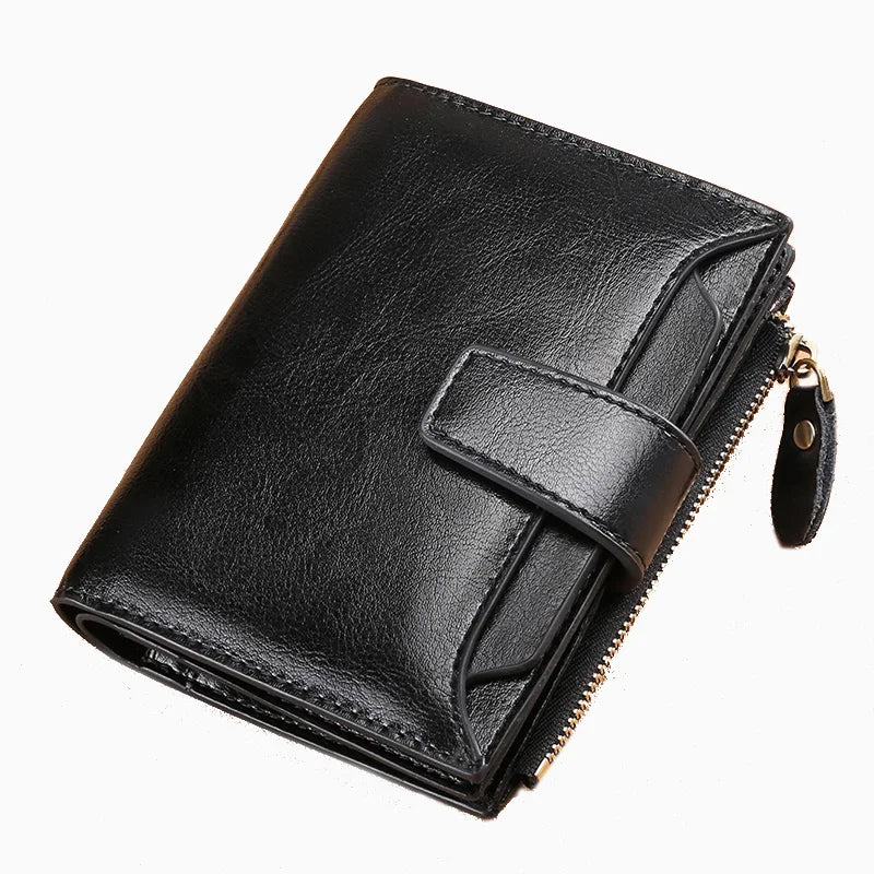 Zency 100% Genuine Leather Women Wallets Simple Style