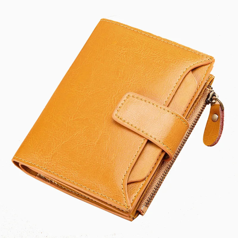 Zency 100% Genuine Leather Women Wallets Simple Style