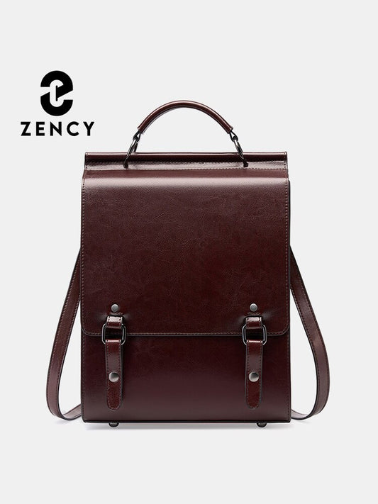 Zency Female Fashion Backpack Retro England Style Student Satchel Laptop Rucksack Women A4 Shoulder Bag School Bags Office