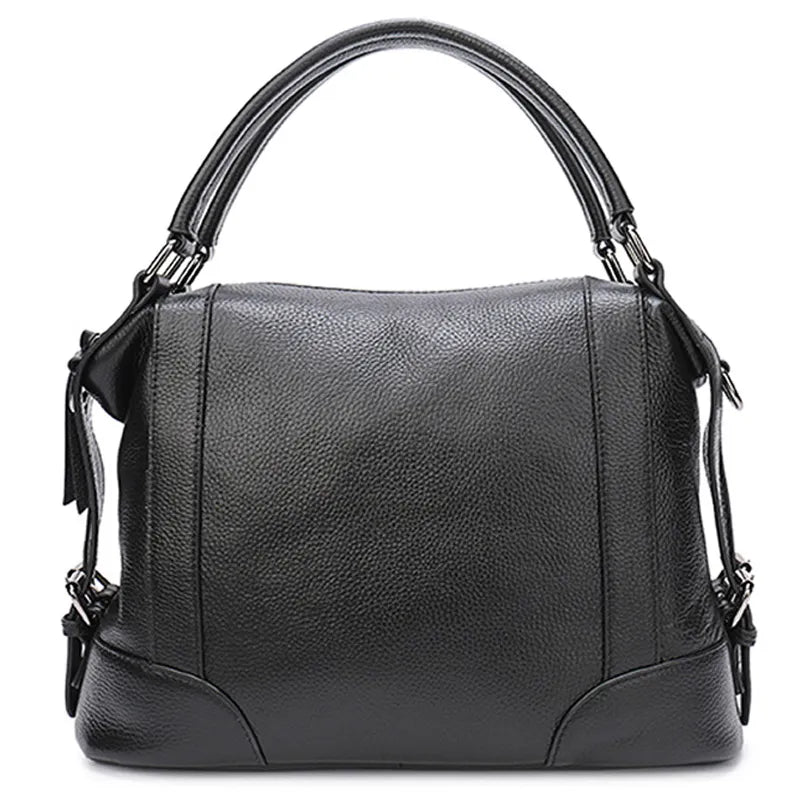 Zency Luxury Design Female Handbag Soft Genuine Leather Women Top-handle Bag Large Capacity High Quality Shoulder Bag