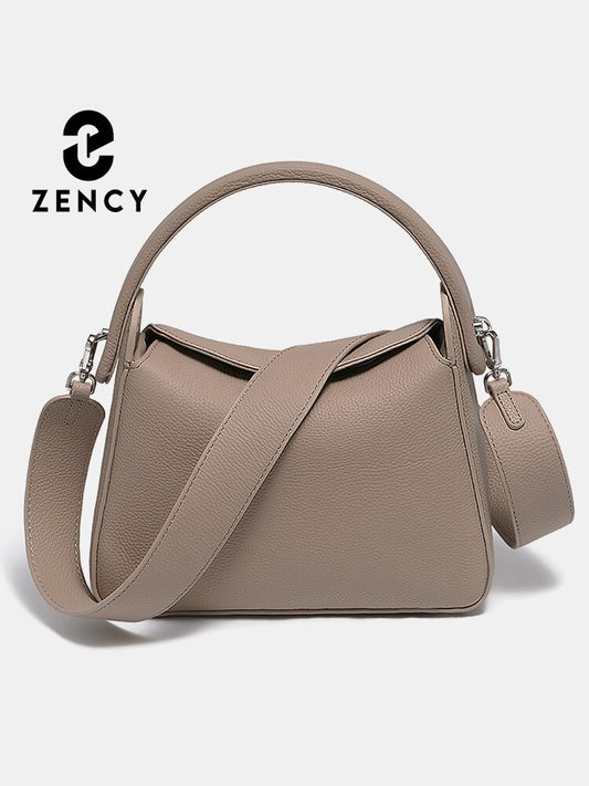 Zency Women's Simple Luxury Brand Pillow Bag Designer Leather Handbag