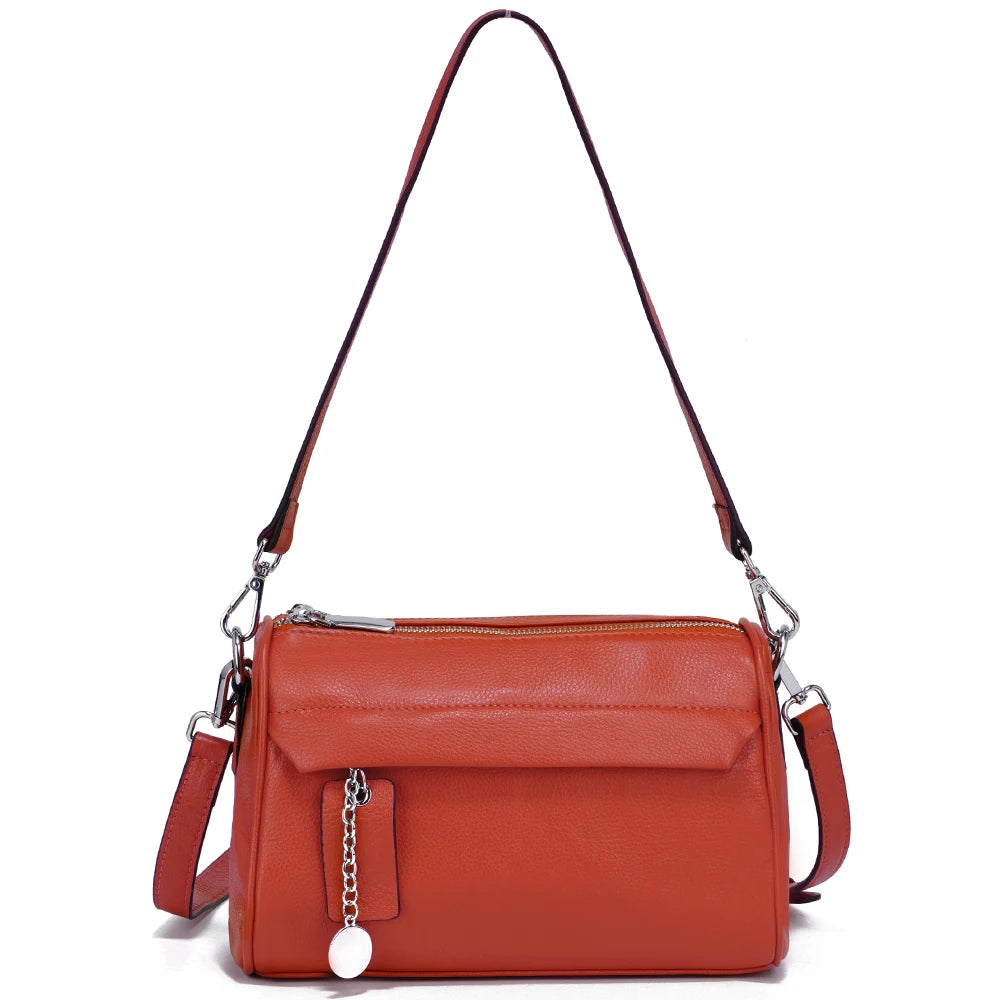 Zency Simple Fashion Chain Handbags Soft Leather Top-handle Bag
