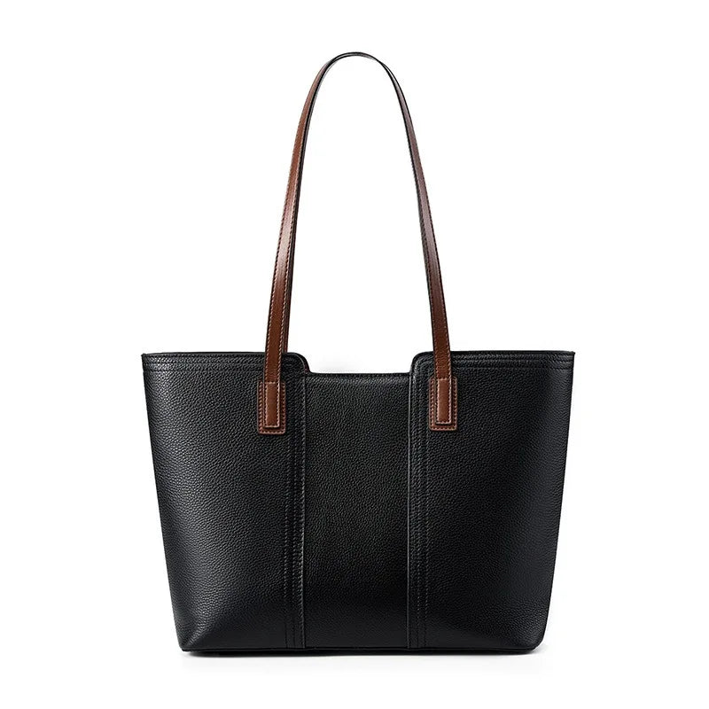 Zency 2024 Genuine Leather Women's Work Tote Bag Handbag