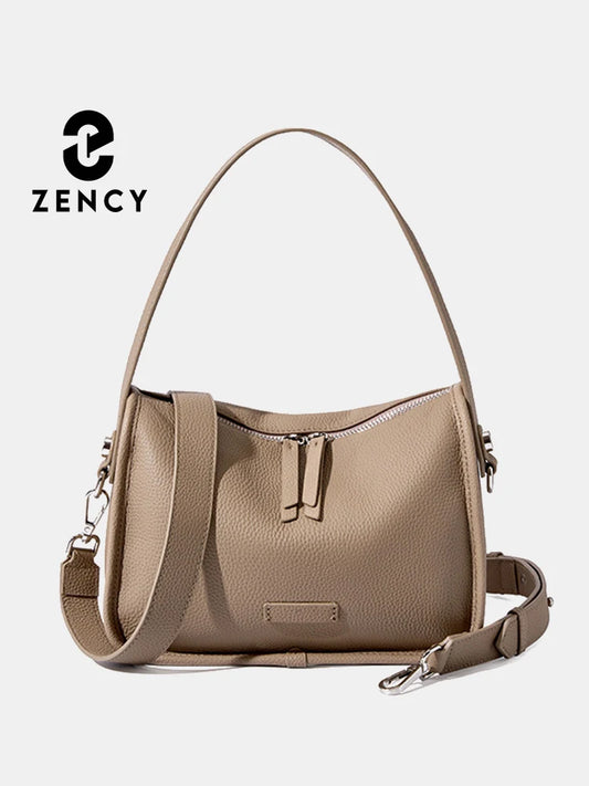 Zency Casual Designer Women Shoulder Bag Top Layer Cow Leather Underarm Handbag