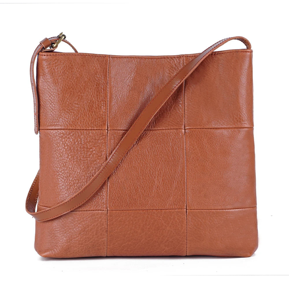 Zency Cowhide Soft Leather Women Crossbody Bag Tote Handbag