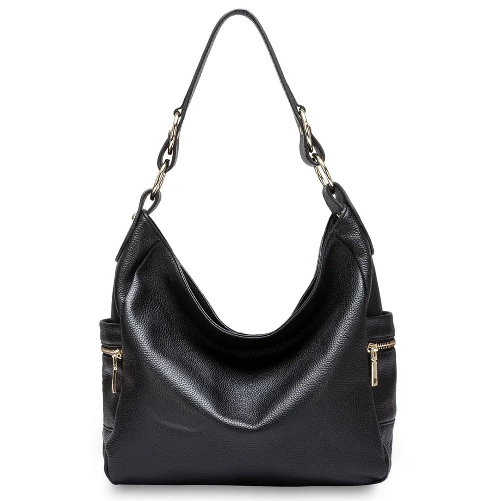 Zency Elegant Women Shoulder Bag 100% Genuine Leather Large Crossbody Purse