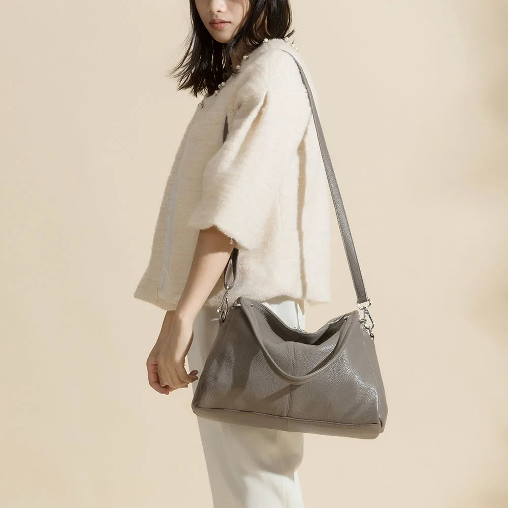 Zency Fashion Hobos 100% Genuine Leather Soft Skin Women Shoulder Bag