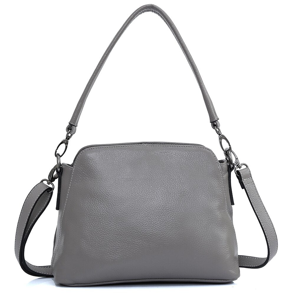 Zency Genuine Leather Bags For Women Vintage Simple Small Handbag Casual High Quality Female Shoulder Crossbody Tote Bag Winter