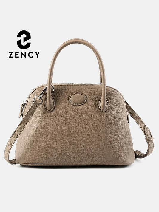 Zency Genuine Leather Handbag Women Vintage Shoulder Bag