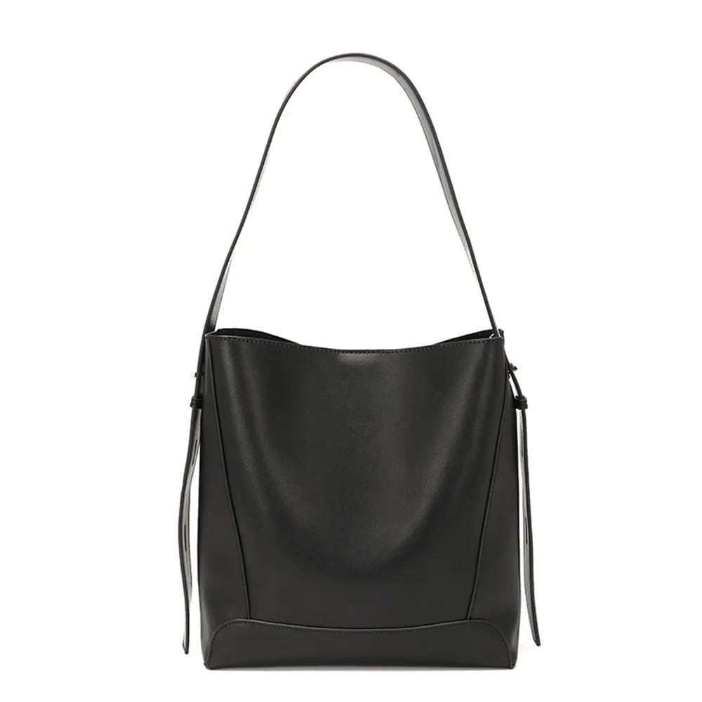Zency Soft Leather Large Shopper Shoulder Bucket Bag