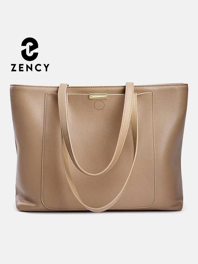 Zency Genuine Leather Women Shoulder Bag Tote Handbag