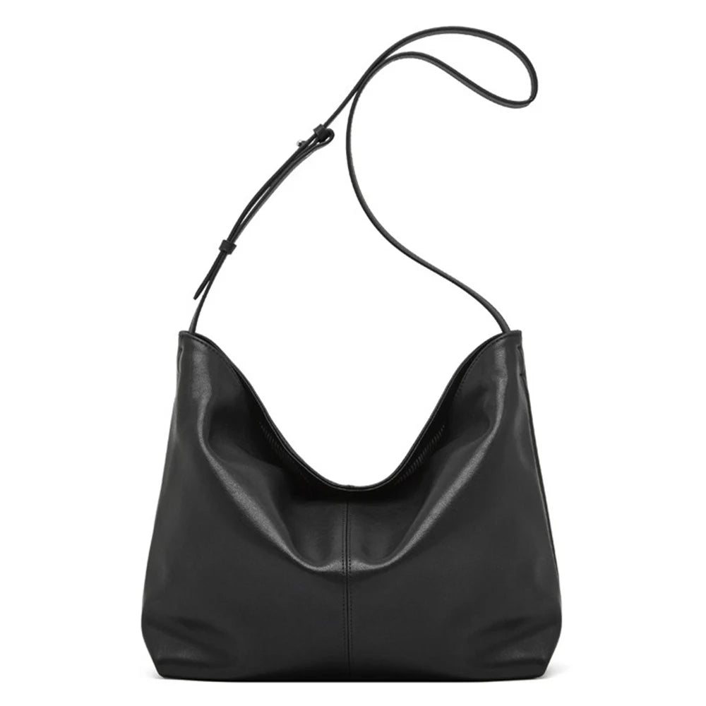 Two Layer Cowhide Shoulder Crossbody Handbag Versatile For Autumn Winter Commuter New