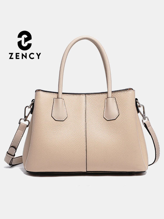 Zency Ladies Handbag Genuine Leather Top-handle Bag For OL