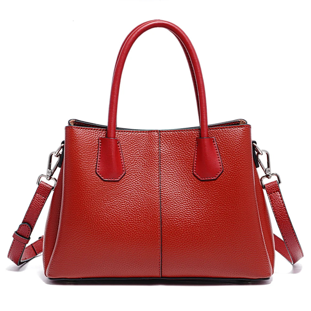 Zency Ladies Handbag Genuine Leather Top-handle Bag For OL