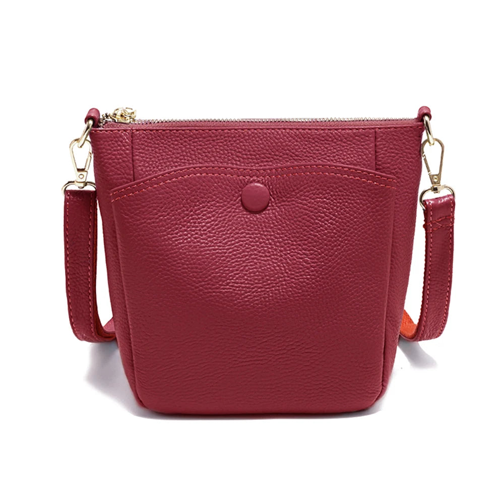 Zency Laides Small Soft Leather Handbag Casual Women Crossbody Bag