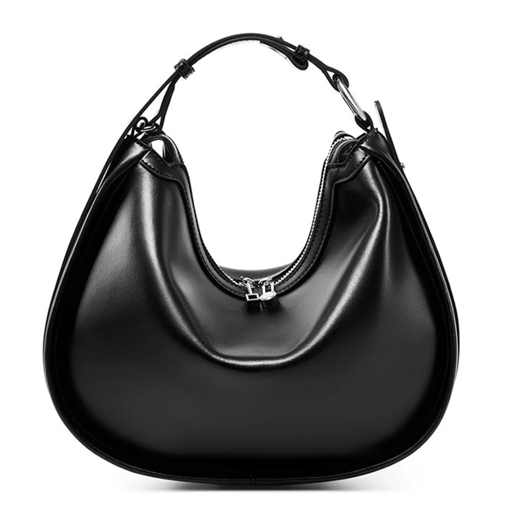 Zency Fashion 2024 Premium Hobo Bag For Women Underarm Genuine Leather Shoulder Crossbody Gift Choice BagFor Wife Lover