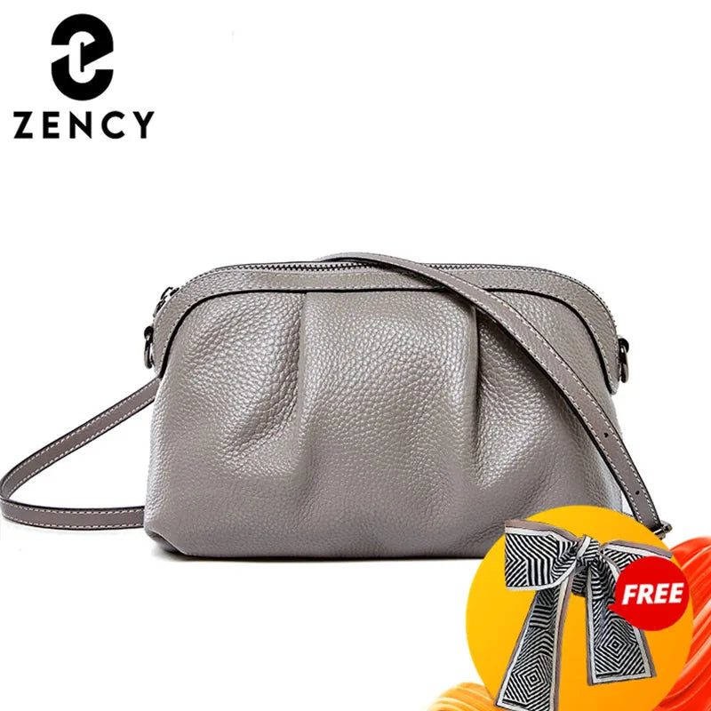 Women Messenger 100% Leather Small Hobos Bags Daily Casual Shoulder Bag