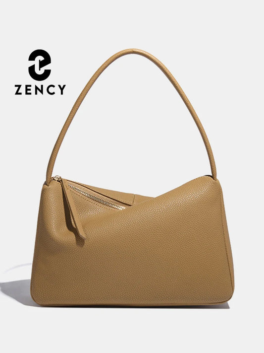 Zency Retro Elegant Genuine Leather Top-handle Bag For Women