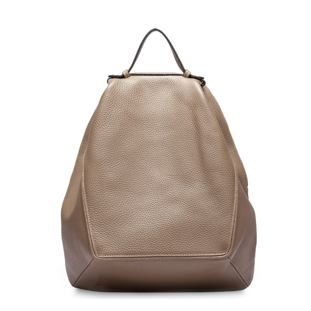 Zency Simple Women Genuine Leather Backpack Travel Knapsack High Quality Soft Calfskin Satchel