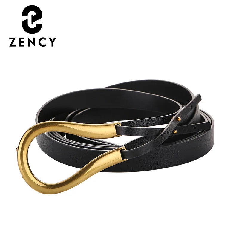 Zency Soft Cowhide Leather Waistband Versatile Elegant Fashion Design Women Belt For Dress