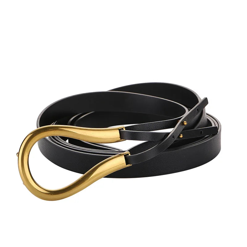 Zency Soft Cowhide Leather Waistband Versatile Elegant Fashion Design Women Belt For Dress