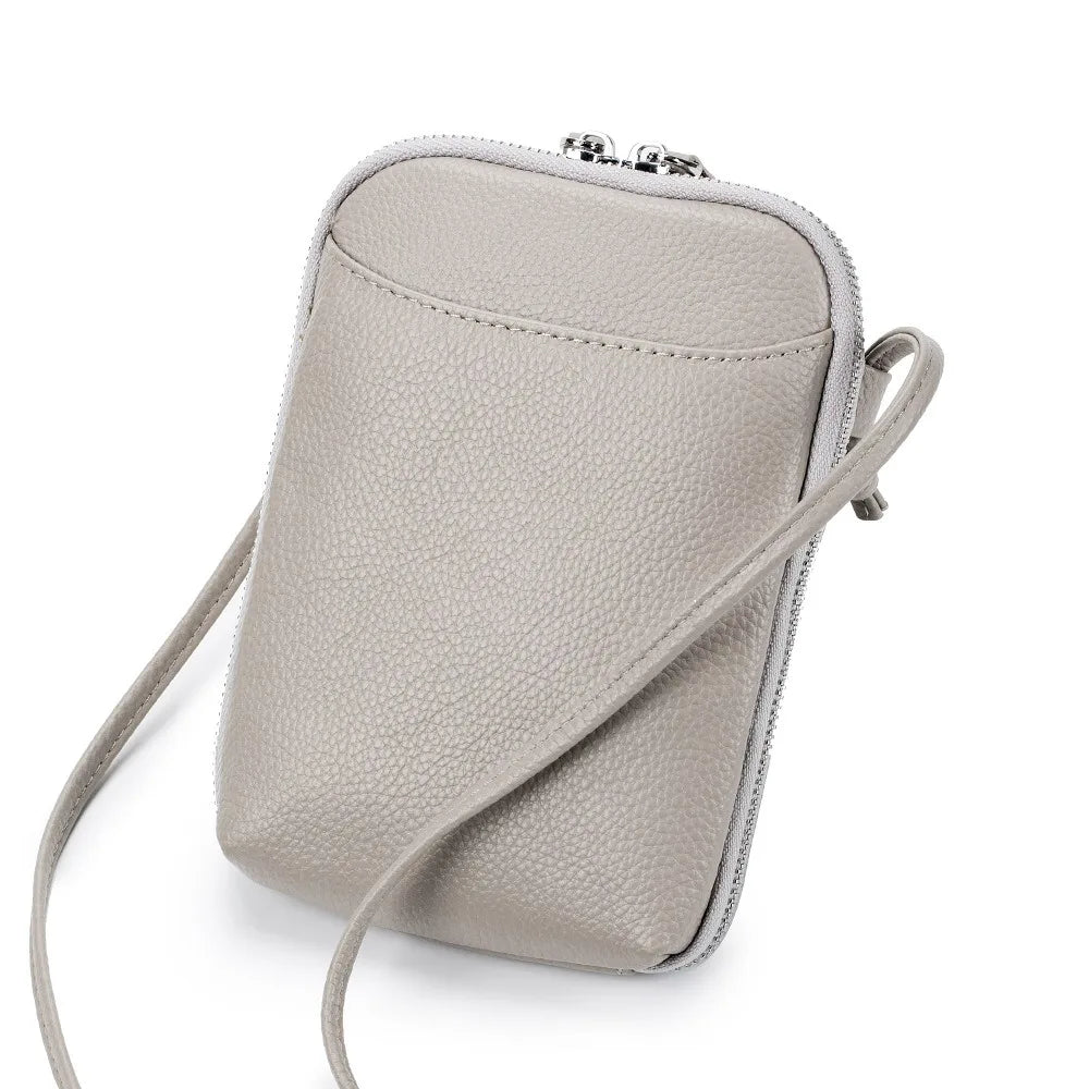 Zency Genuine Leather Small Phone Bag Multi-functional Cross body