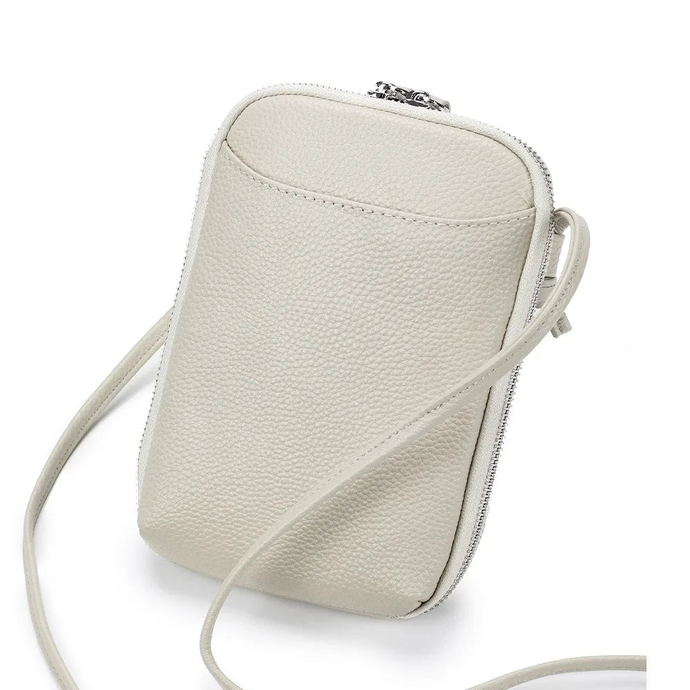 Zency Genuine Leather Small Phone Bag Multi-functional Cross body