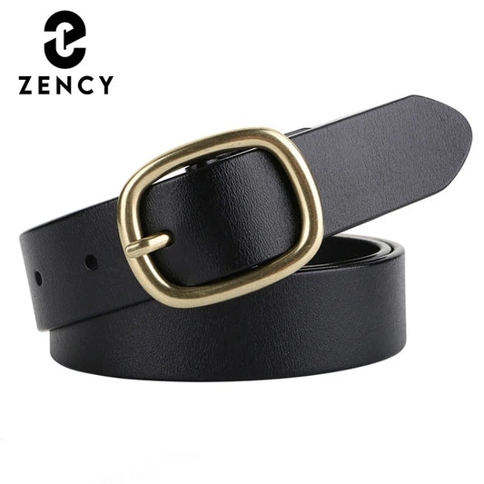 Zency Soft Genuine Leather Waist Belt 2024 New