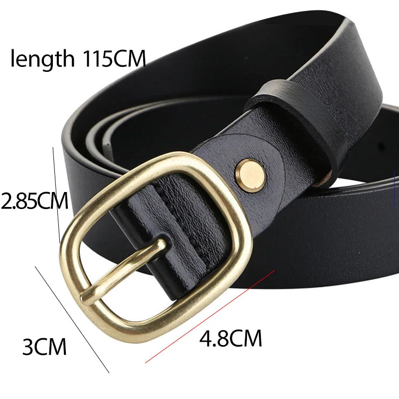 Zency Soft Genuine Leather Waist Belt 2024 New