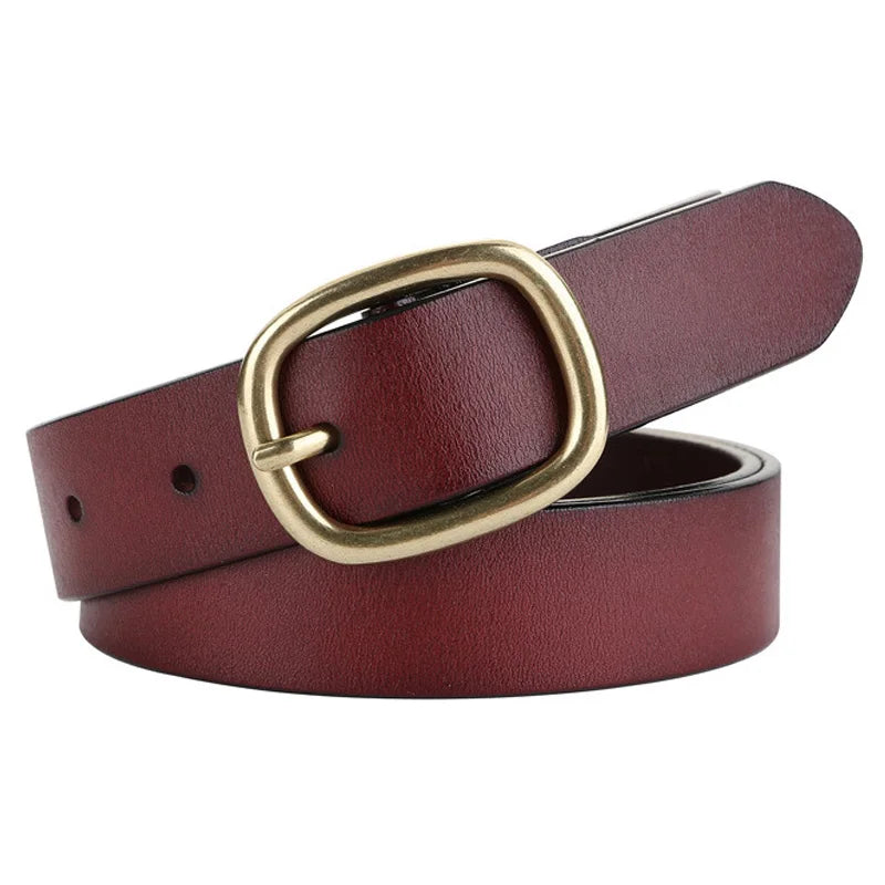 Zency Soft Genuine Leather Waist Belt 2024 New