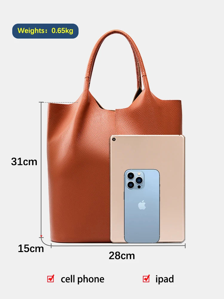 Zency Soft Genuine Leather Women's Tote Bag Handbag