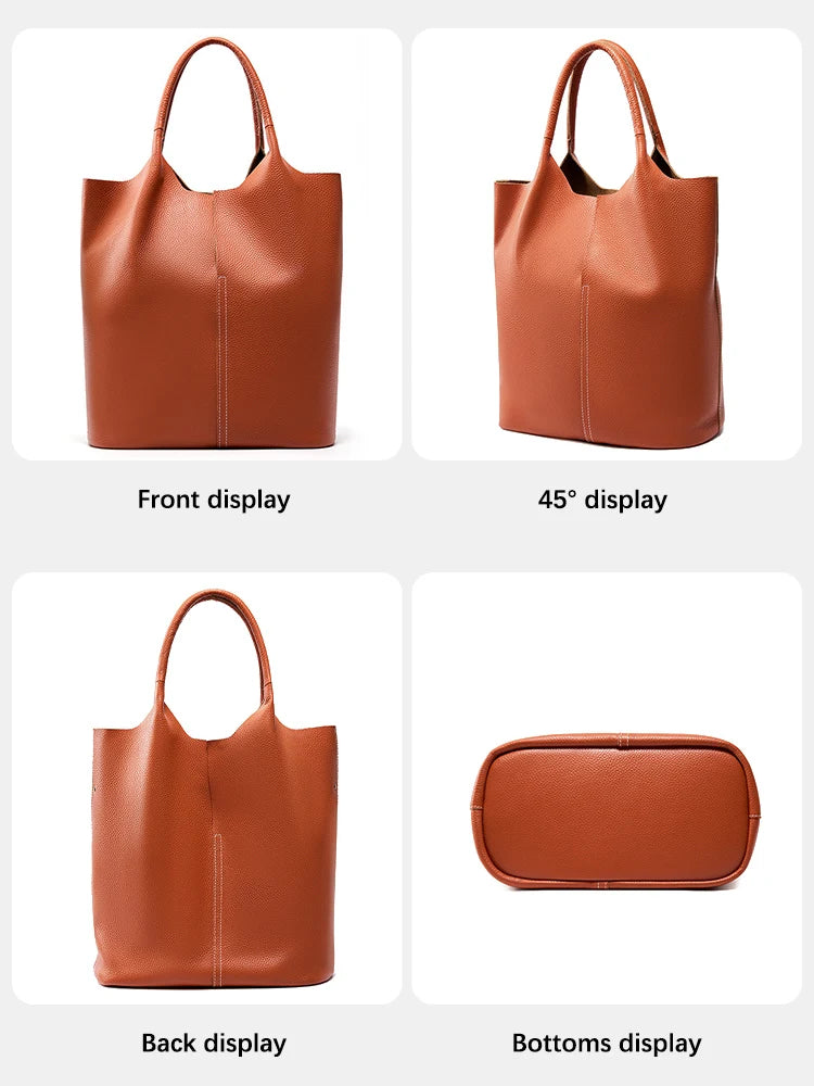 Zency Soft Genuine Leather Women's Tote Bag Handbag