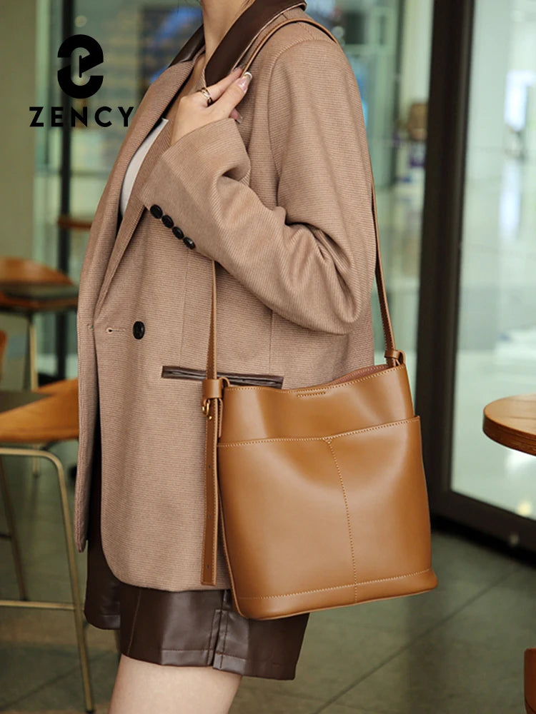 Zency Summer 2024 Trendy Solid Color Medium Tote Bag Shopping Bag For Commuters