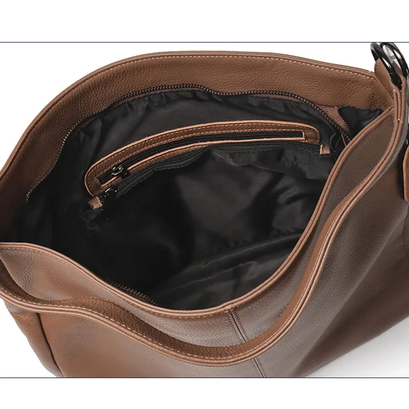 Zency Simple Design Handbag Large Capacity Anti-theft Women's Hobos Shoulder Bag