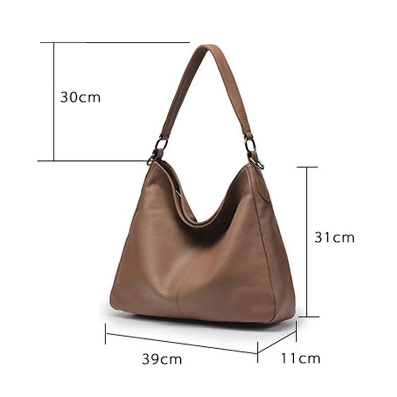 Zency Simple Design Handbag Large Capacity Anti-theft Women's Hobos Shoulder Bag