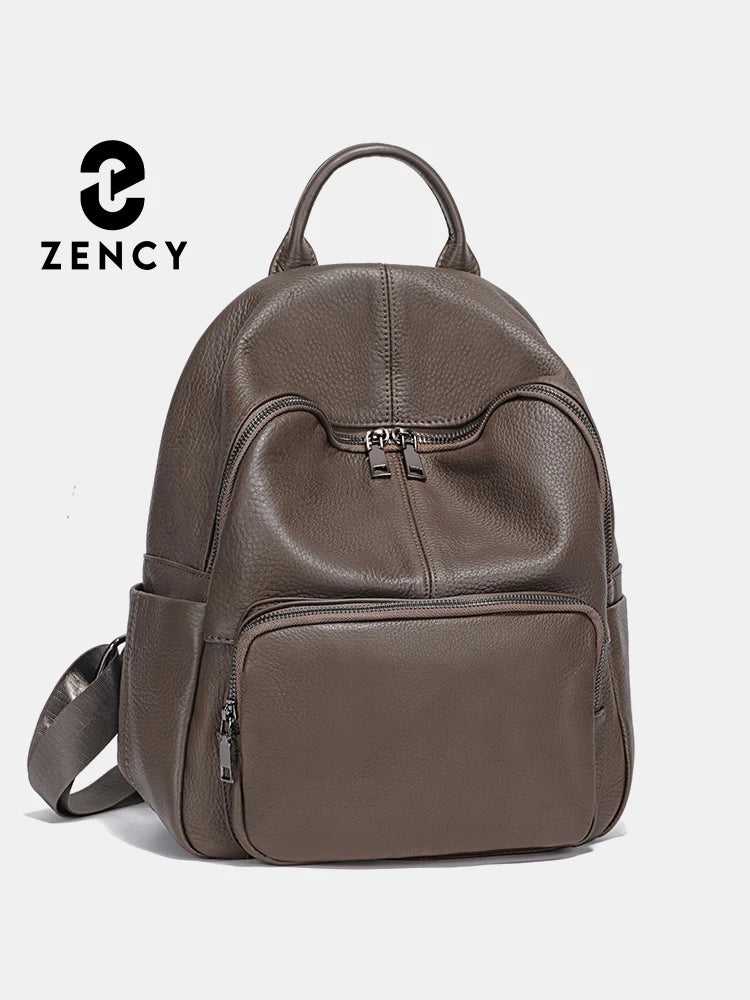 Zency Women Travel Backpack 100% Genuine Leather High Quality