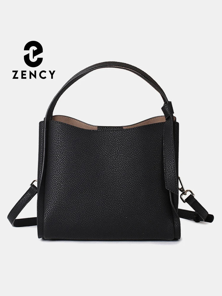 Zency Women's Simple Bucket Bag Luxury Designer Crossbody Bag