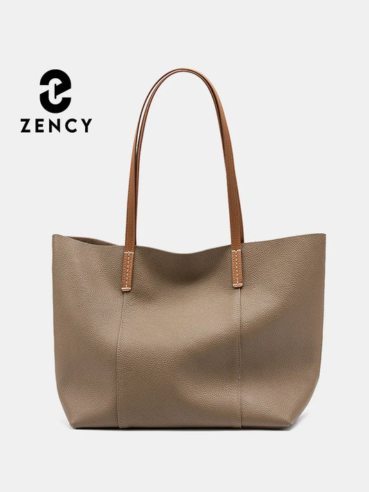 Zency Women's Tote Bag Large Capacity Genuine Leather Handbag