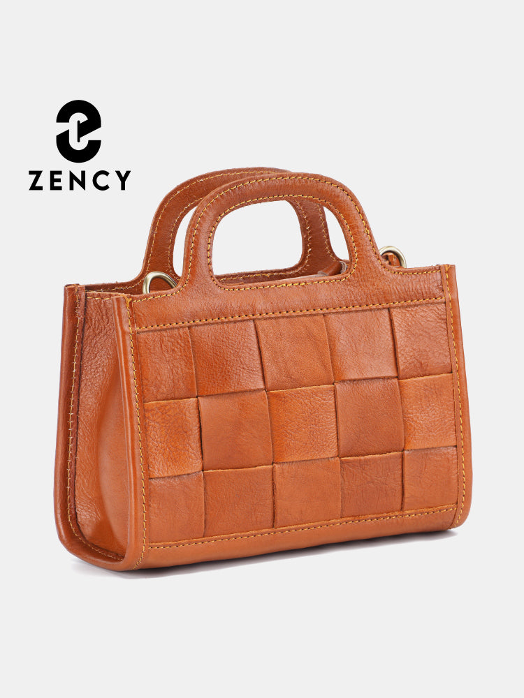 Zency Genuine Leather Women Shoulder Bag Small Designer Handbag