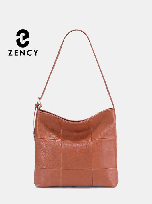 Zency Cowhide Soft Leather Women Crossbody Bag Tote Handbag