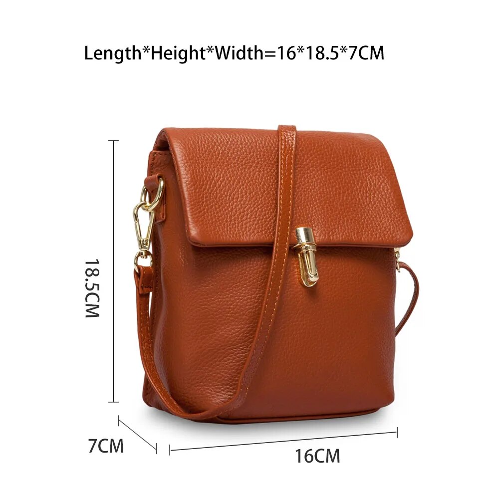 Genuine Leather Fashion Women Messenger Bag Phone Purse